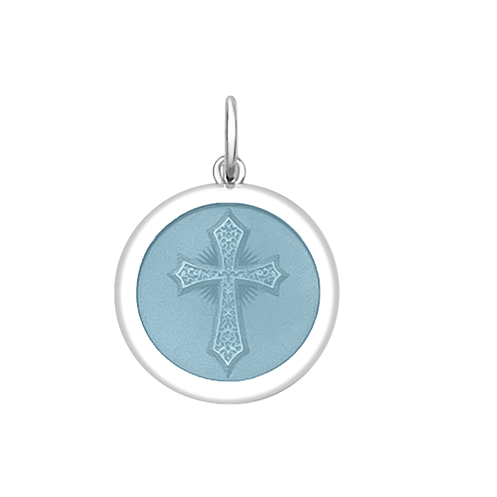 LOLA® Jewelry Cross Pendant Pale Blue