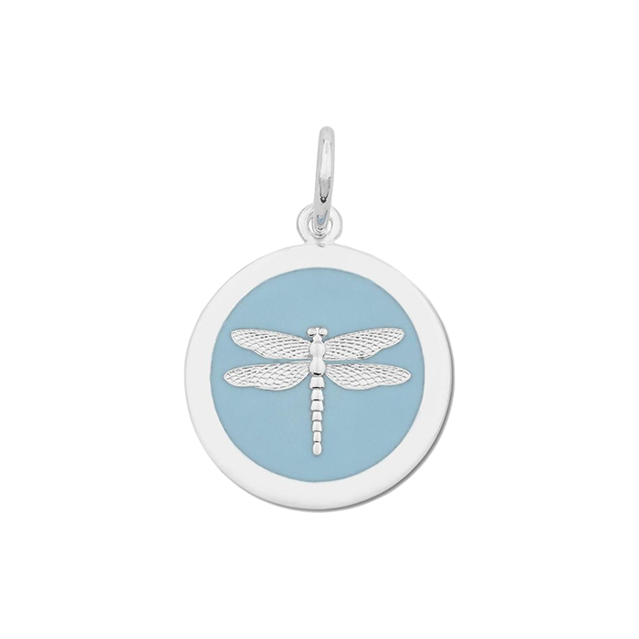 Lola Jewelry Dragonfly Pendant Pale Blue