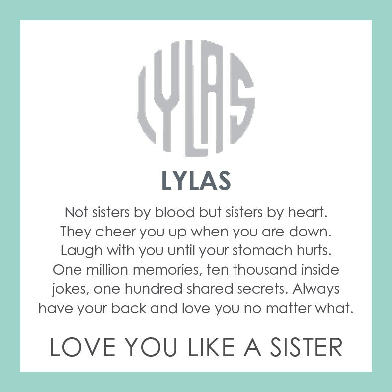 Lola Jewelry LYLAS Pendant: Love You Like A Sister