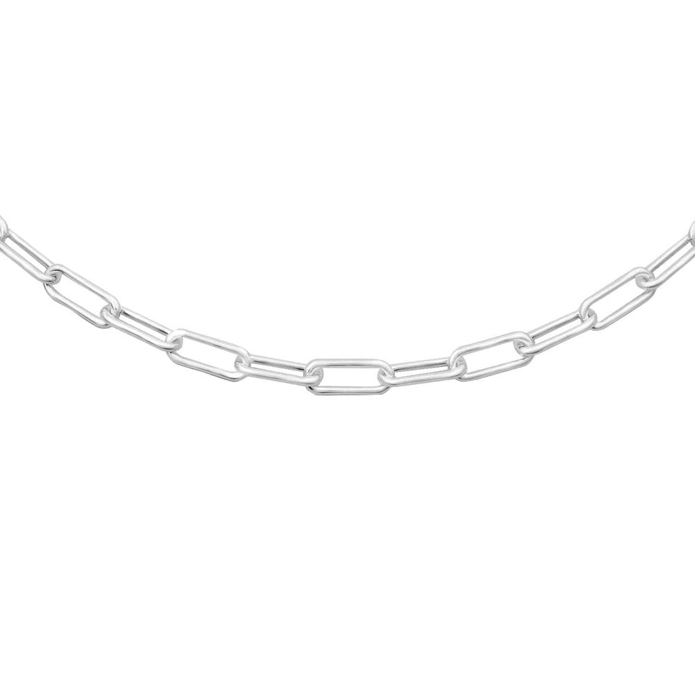 Lola Jewelry Oval Sterling Silver Paper Clip Chain