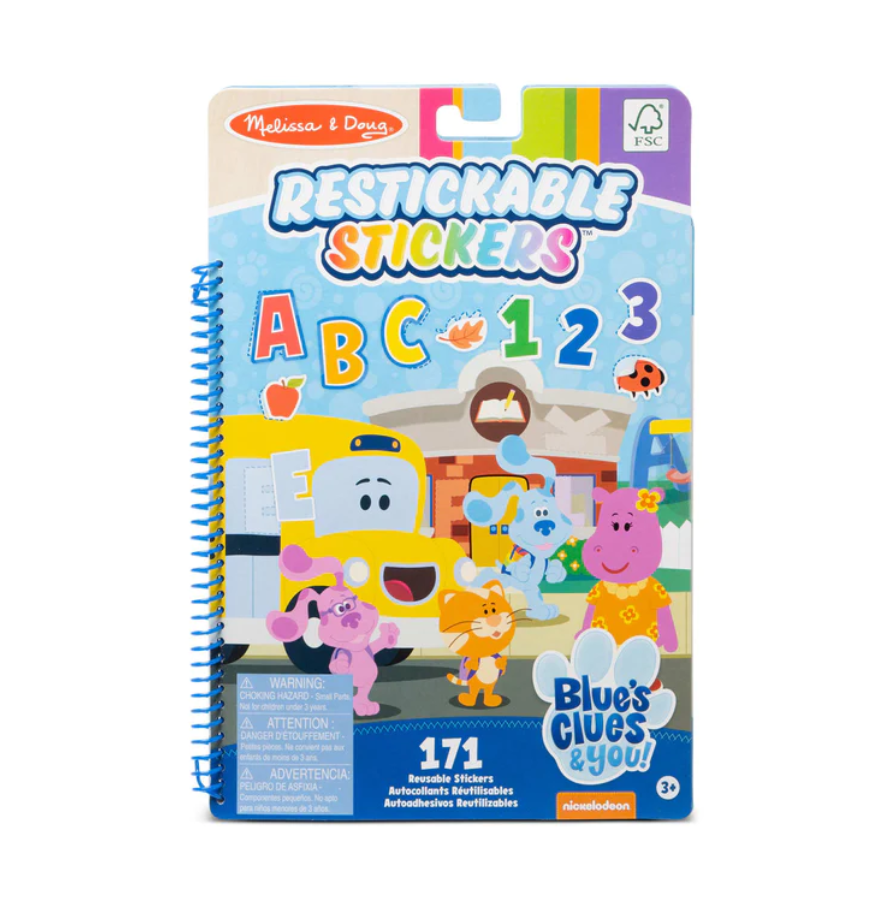 Melissa and Doug Blue's Clues & You! Restickable Stickers - Numbers & Letters