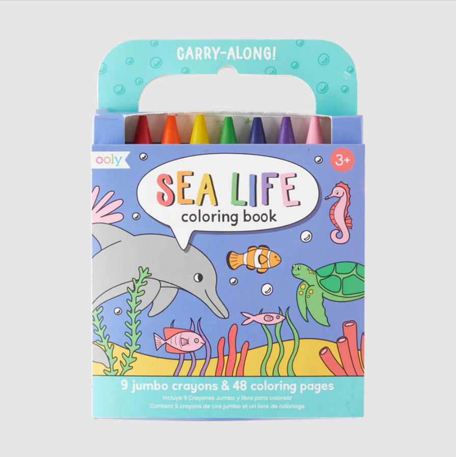 Ooly Carry Along Coloring Book Set - Sea Life