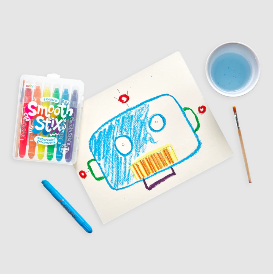 Ooly Smooth Stix Watercolor Gel Crayons - Set of 6