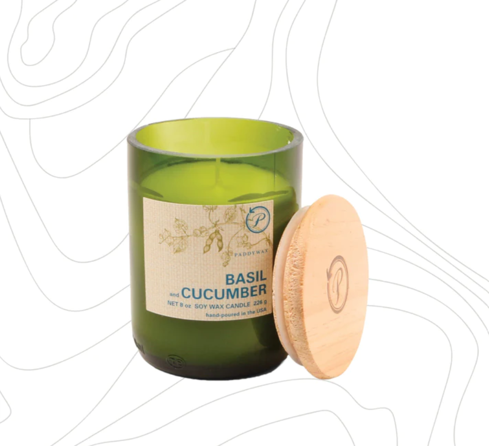 Paddywax Eco 8 oz Candle - Basil + Cucumber