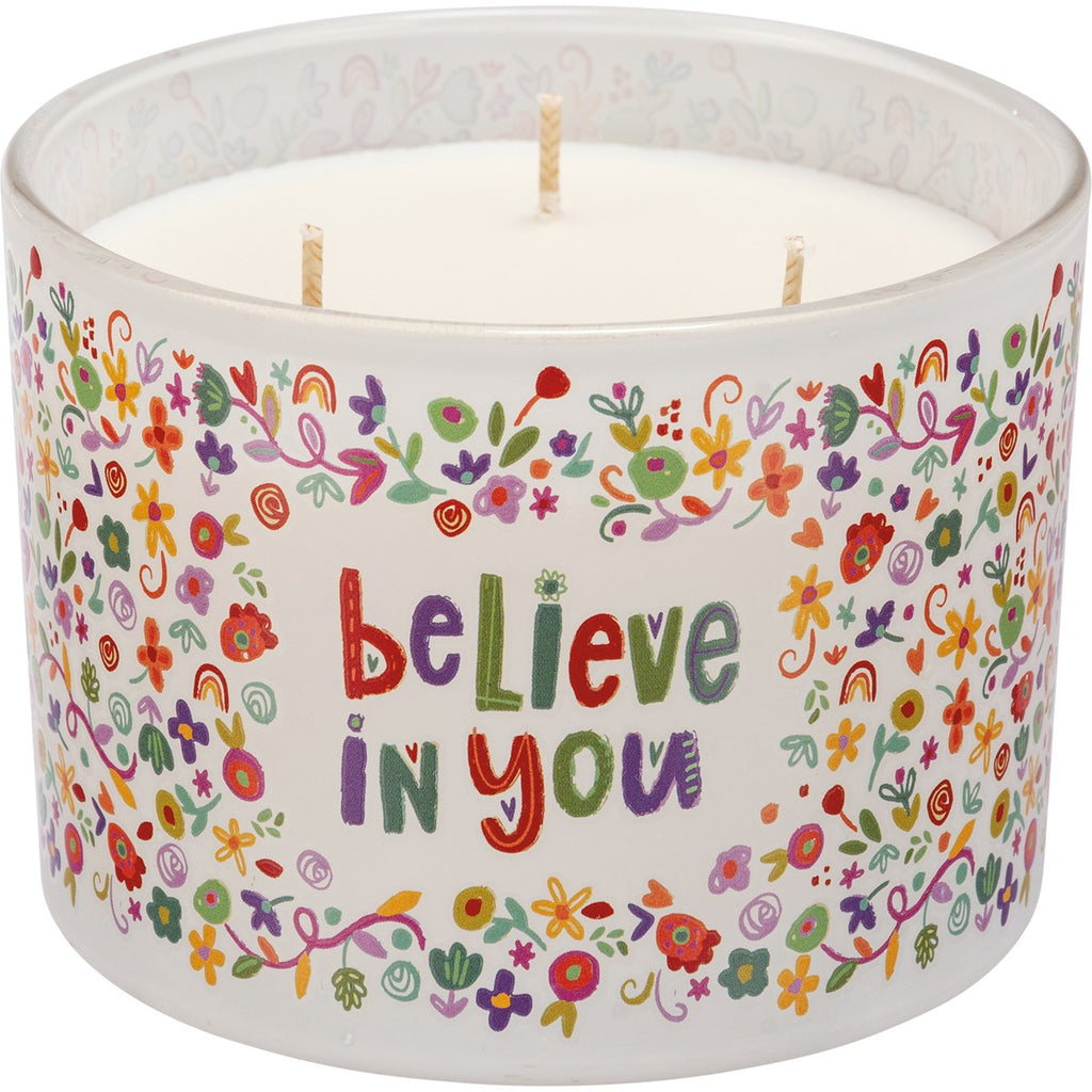 Primitives By Kathy Inspirational Jar Candles Believe In You