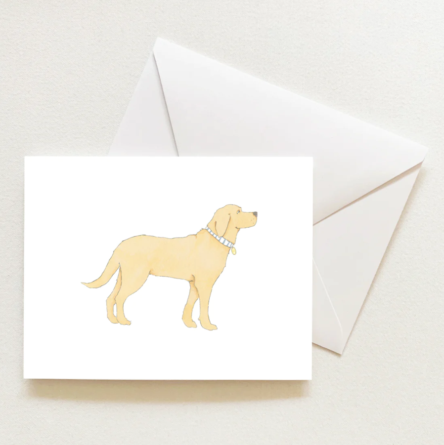 Sara Fitz Notecard Box of 8 Golden Pup