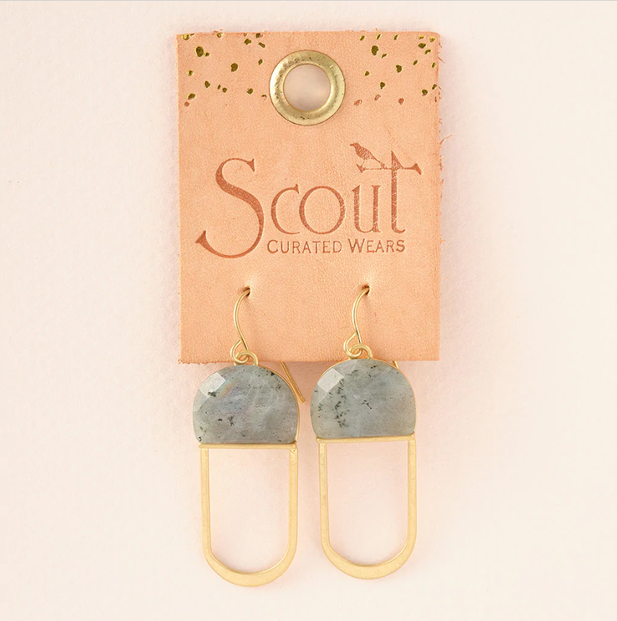 Scout Curated Wears Stone Chandelier Earring - African Turquoise/Silver