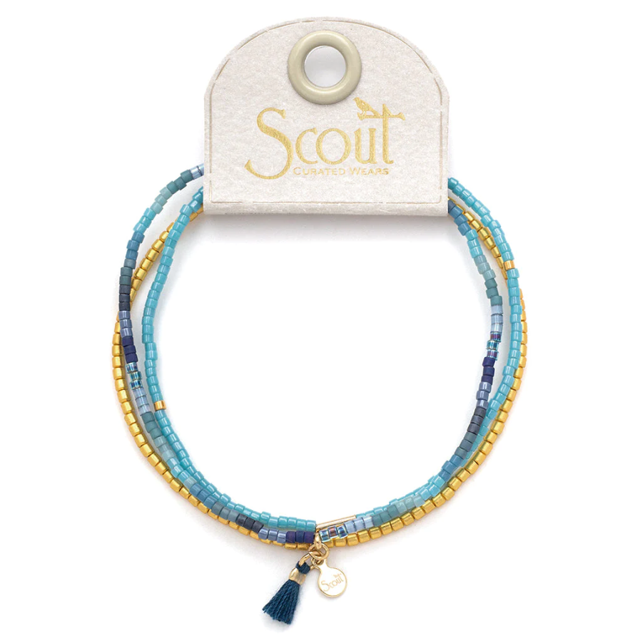 Scout Curated Wears Chromacolor Miyuki Bracelet Trio - Cobalt