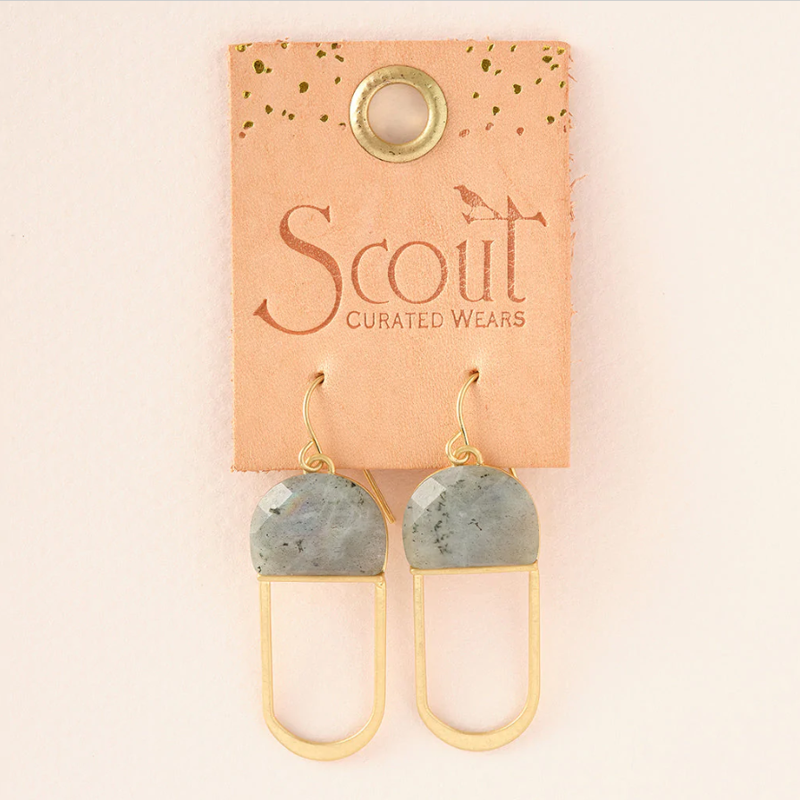 Scout Curated Wears Modern Stone Chandelier Earring - Lapis/Silver