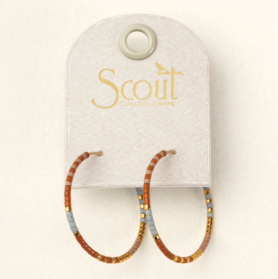 Scout Curated Wears Chromacolor Miyuki Small Hoop - Desert