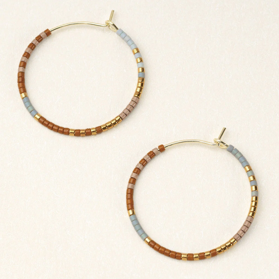 Scout Curated Wears Chromacolor Miyuki Small Hoop - Desert