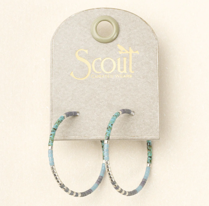 Scout Curated Wears Chromacolor Miyuki Small Hoop - Turquoise