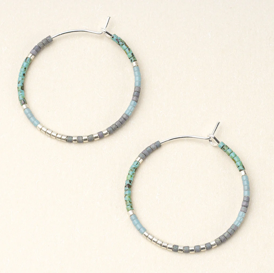 Scout Curated Wears Chromacolor Miyuki Small Hoop - Turquoise