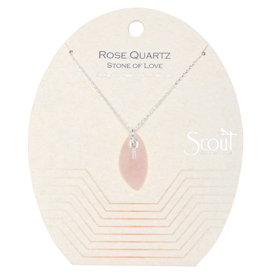 Scout Curated Wears Organic Stone Necklace Rose Quartz
