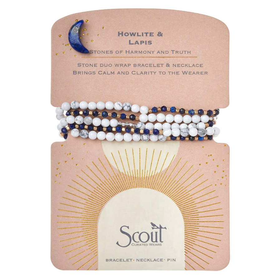 Scout Curated Wears Stone Duo Wrap Howlite and Lapis