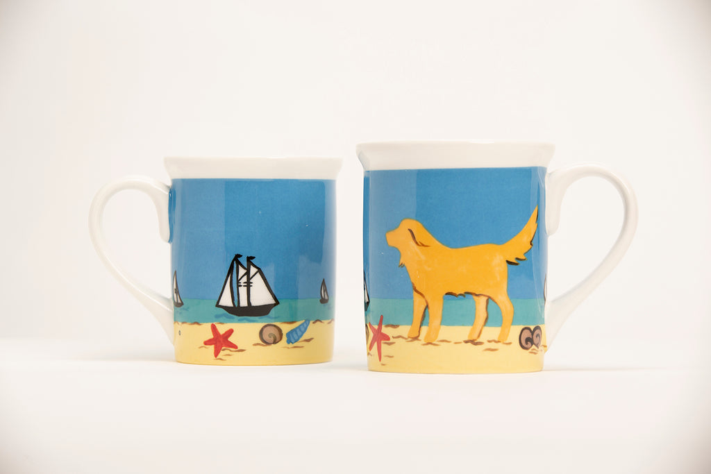 Golden Beach Dog Mug
