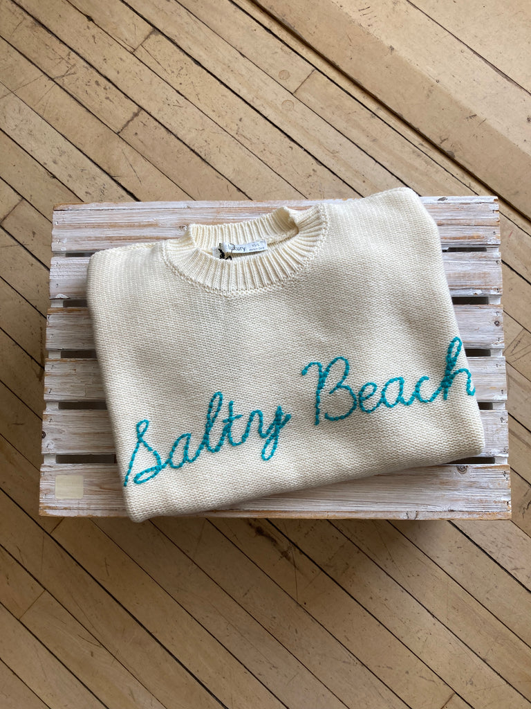 Subtle Luxury Embroidered Sweater Salty Beach