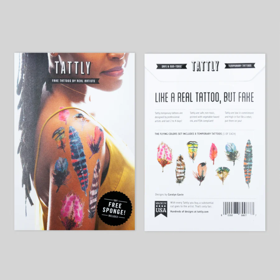 Tattly The Flying Colors Tattoo Set