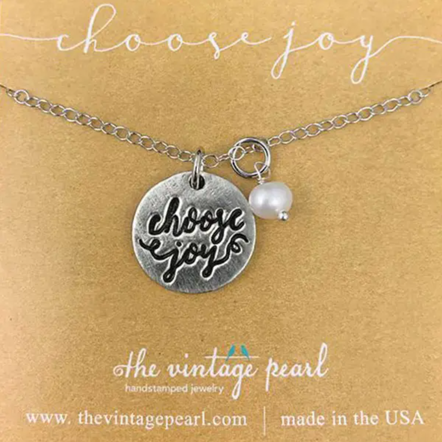 The Vintage Pearl Choose Joy Necklace