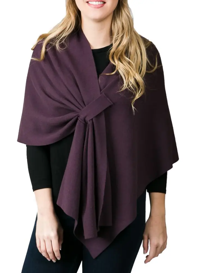 Top It Off Katie Keyhole Wrap Plum