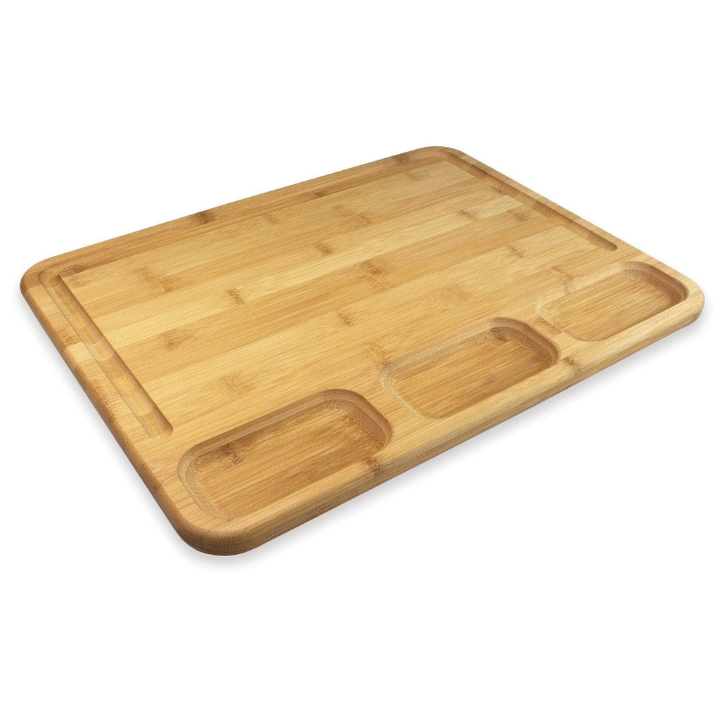 Totally Bamboo 3-Well Kitchen Prep Cutting Board
