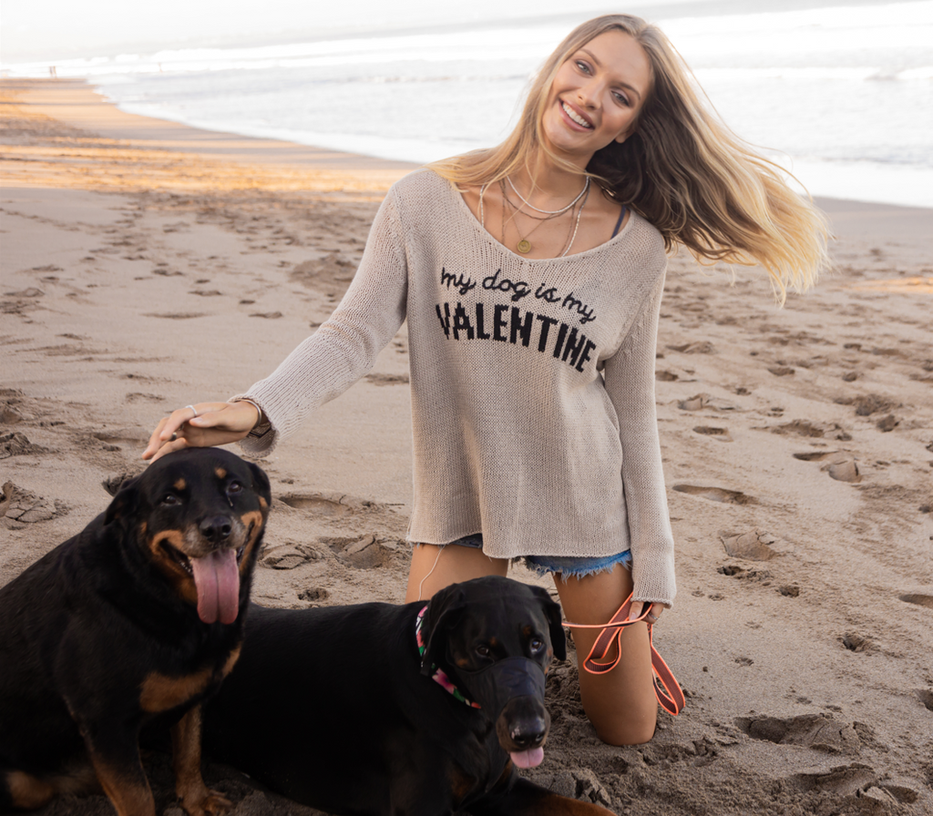 Wooden Ships My Dog Is My Valentine Sweater
