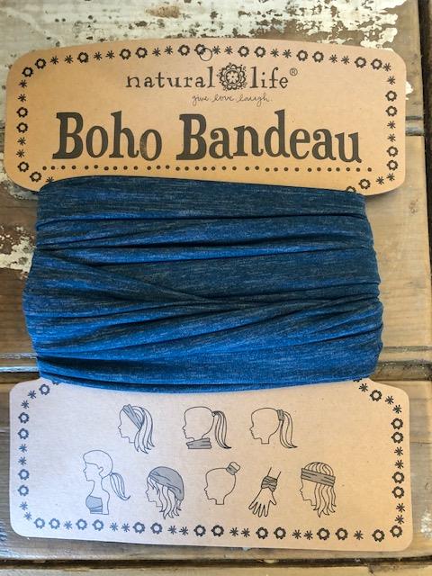 Natural Life Boho Bandeau - Blue Flower Medallion