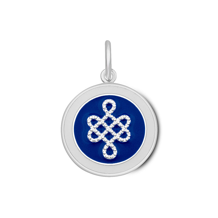Lola Mother and Daughter pendant. You will always be part of me. Enamel pendant royal blue.