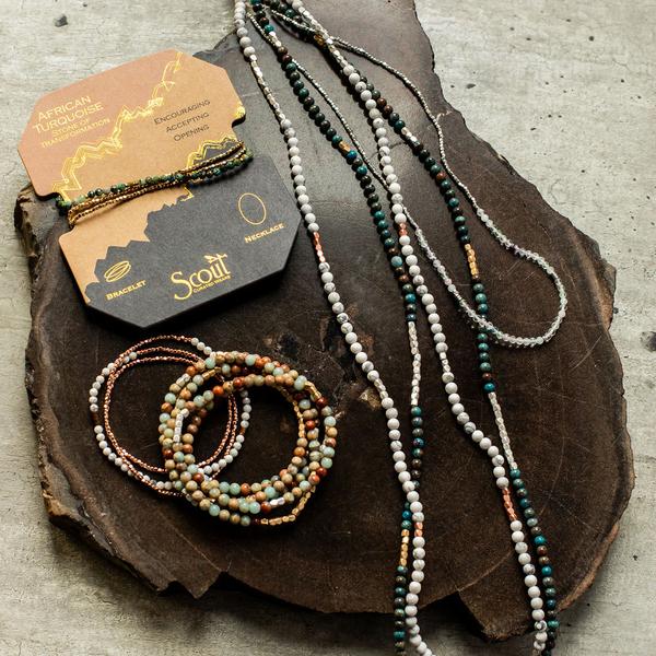Stone Wrap Bracelet/Necklace - Stone of Empowerment - Daisy Trading Company