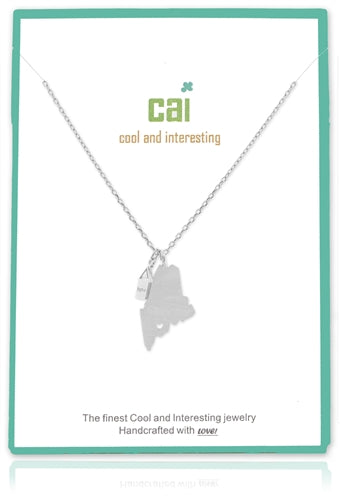 CAI Silver Heart Maine Necklace